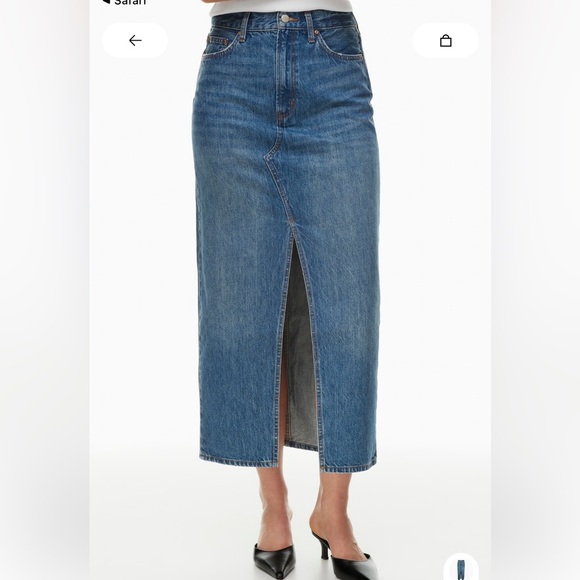 Denim Forum The 90’s Vintage Maxi Denim Skirt - Picture 8 of 10